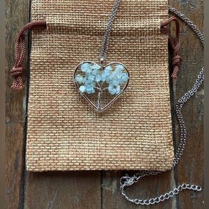 Brand New Aquamarine Necklace Tree Of Life Necklace Genuine Aquamarine Pendant
